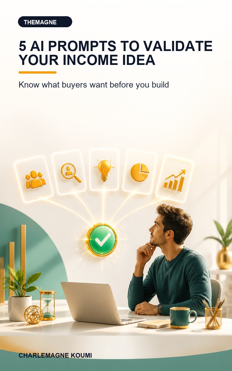 Cover, 5 AI Prompts to Validate Your Income Idea
